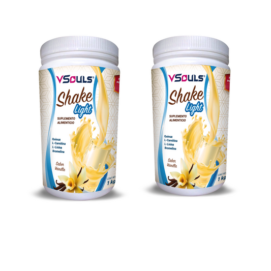 Paquete 2 Malteada Shake Light Vsouls Sabor Vainilla 1 Kg